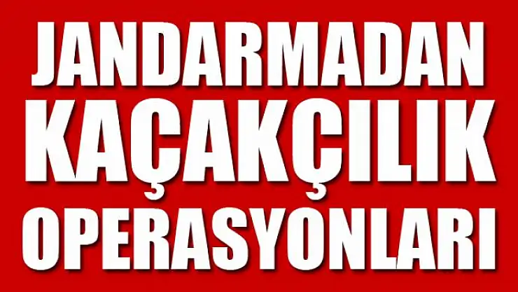 Jandarmadan kaçakçılık operasyonları