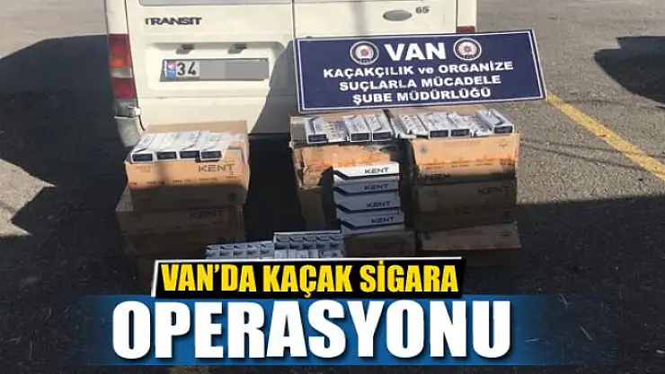 Van'da Kaçak Sigara Operasyonu