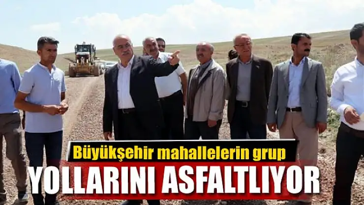 Büyükşehir mahallelerin grup yollarını asfaltlıyor