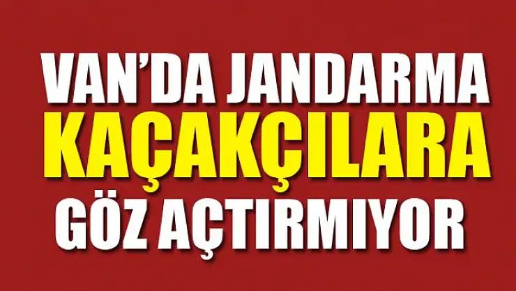 Jandarma kaçakçılara göz açtırmıyor 