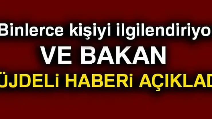 Müjdeli haber geldi!