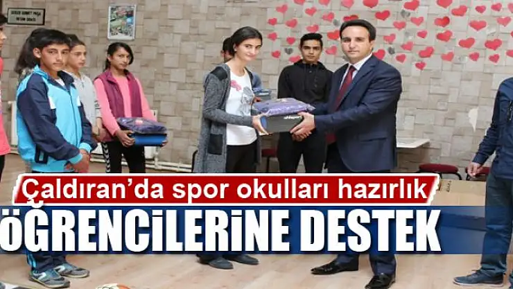 Çaldıran Belediyesi'nden spor okulları hazırlık öğrencilerine destek