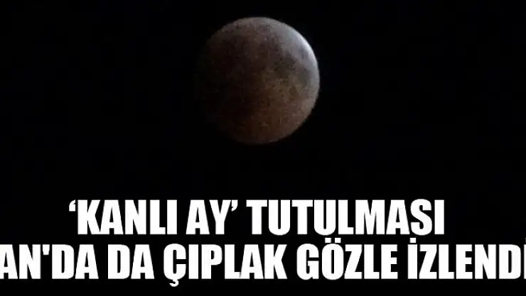 'Kanlı Ay' tutulması Van'da da çıplak gözle izlendi 