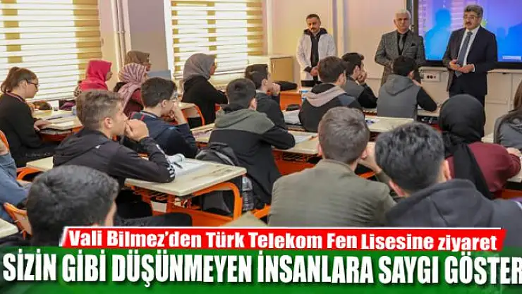 Vali Bilmez Liseli Öğrencilerle Buluştu
