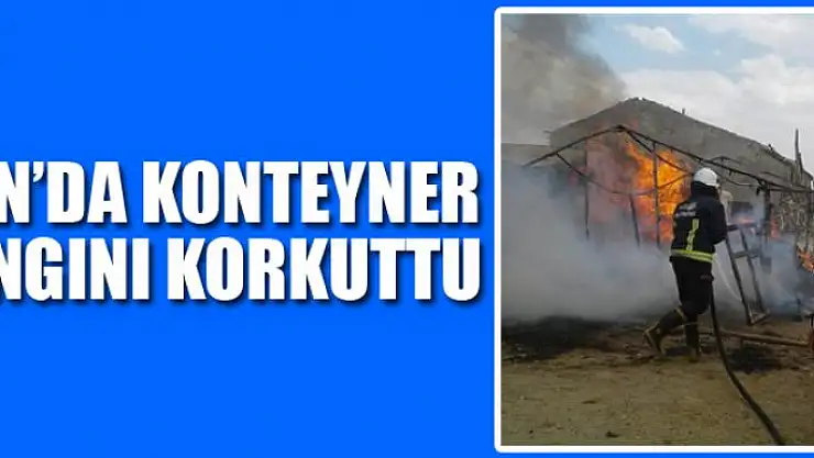 Van'da konteyner yangını korkuttu