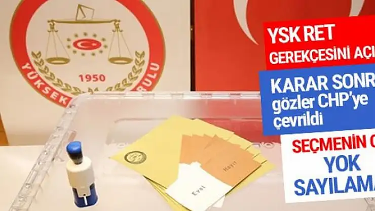 YSK'dan son dakika açıklaması! YSK ret gerekçesini açıkladı