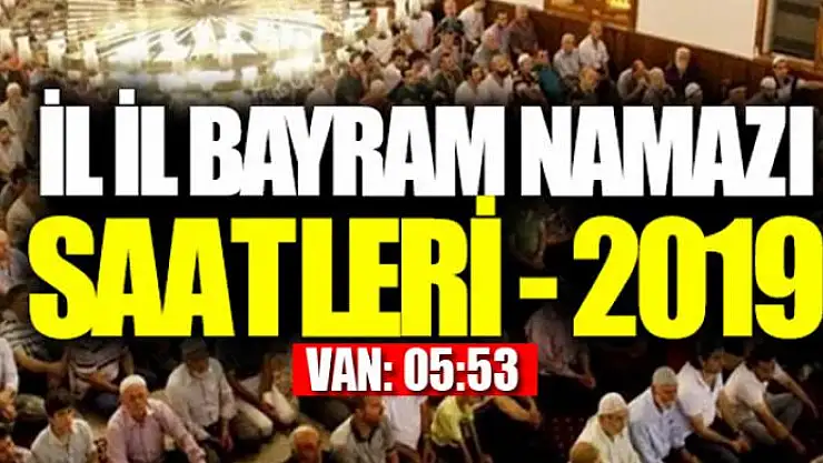 Bayram namazı saatleri belli oldu!