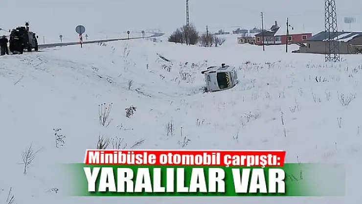 Minibüsle otomobil çarpıştı: 7 yaralı
