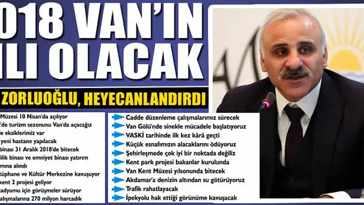 2018 VAN'IN YILI OLACAK