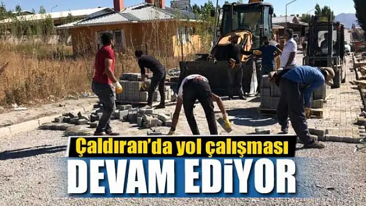 Çaldıran'da yol çalışması