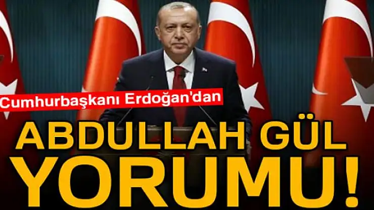 Cumhurbaşkanı Erdoğan'dan Abdullah Gül yorumu!