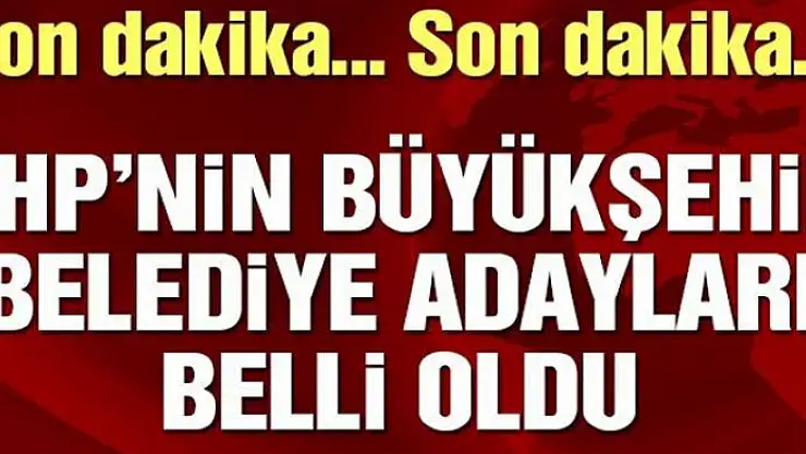 CHP'nin 102 kişilik belediye başkanı aday listesi belli oldu