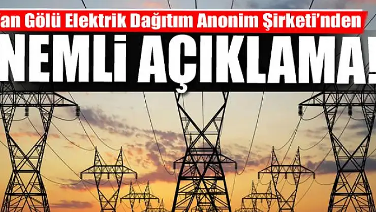 VEDAŞ'tan önemli açıklama!