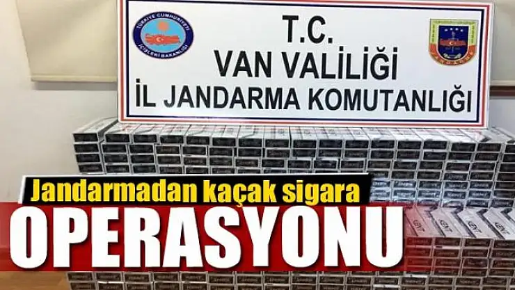 Jandarmadan kaçak sigara operasyonu