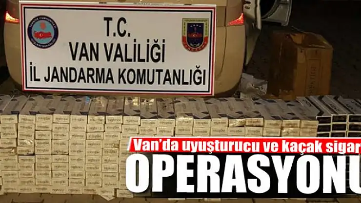 Van'da uyuşturucu ve kaçak sigara operasyonu