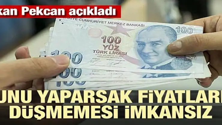 Bakan Pekcan açıkladı: Bunu yaparsak fiyatların düşmemesi imkansız