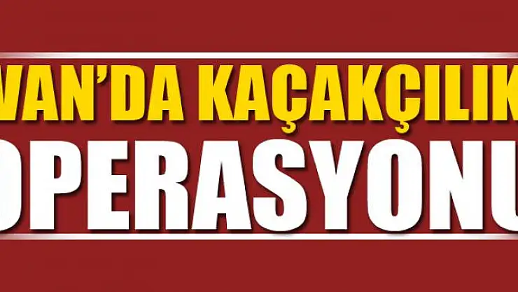 Van'da kaçakçılık operasyonu