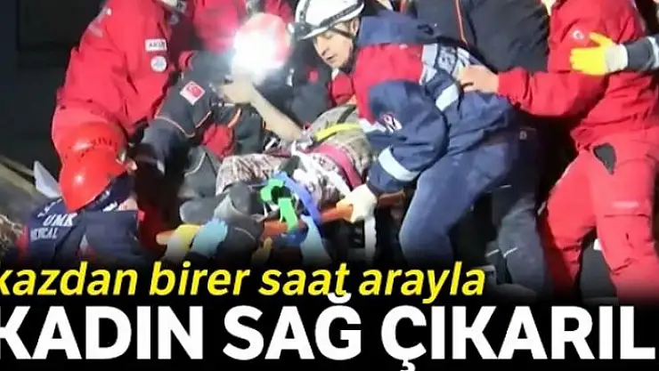 Enkazdan birer saat arayla 2 kadın sağ çıkarıldı