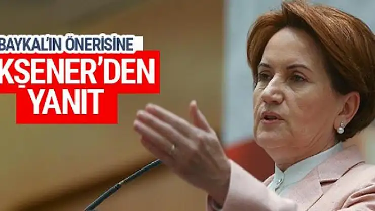 Deniz Baykal'ın önerisine Meral Akşener'den yanıt