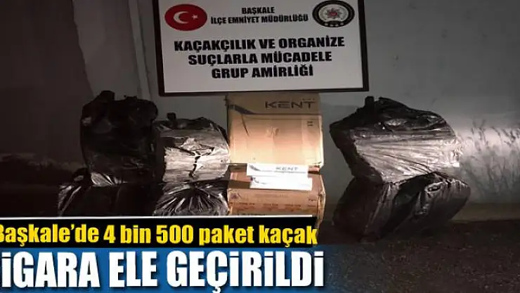 Başkale'de 4 bin 500 paket kaçak sigara ele geçirildi