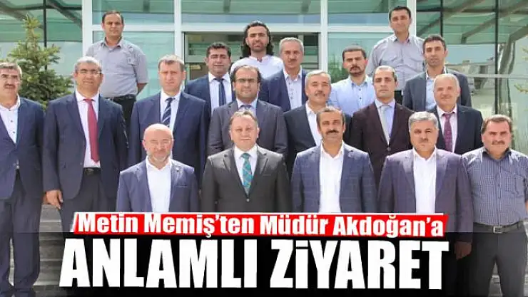 Metin Memiş'ten Müdür Akdoğan'a ziyaret