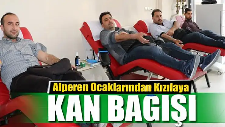 Alperen Ocaklarından Kızılaya kan bağışı