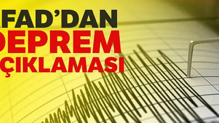 AFAD'dan İstanbul Silivri açıklarındaki 5.8 büyüklüğündeki depremin açıklaması