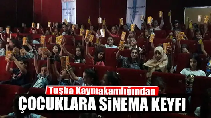 Tuşba Kaymakamlığından çocuklara sinema keyfi
