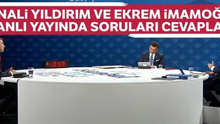 Binali Yıldırım ve Ekrem İmamoğlu tarihi yayında sorulara cevap verdi