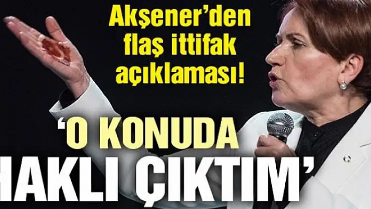 Meral Akşener gündemi değerlendirdi