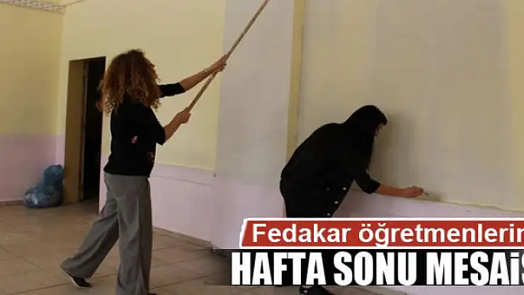 Fedakar öğretmenlerin hafta sonu mesaisi 