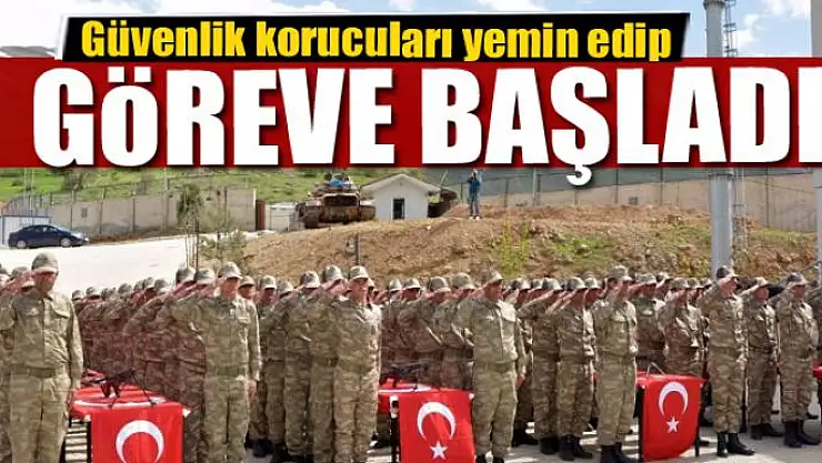 Güvenlik korucuları yemin edip göreve başladı