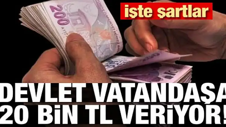 Devlet vatandaşa 20 bin TL verecek! İşte şartlar