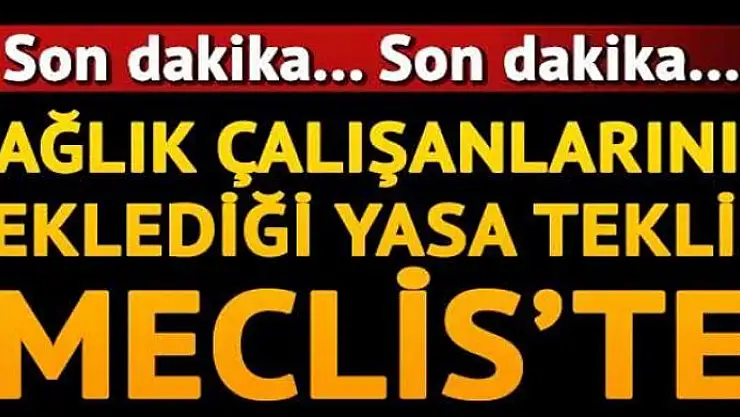 Sağlık çalışanlarına şiddet yasa teklifi Meclis'te