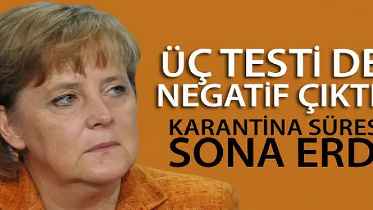 Almanya Başbakanı Merkel'in karantina süresi sona erdi