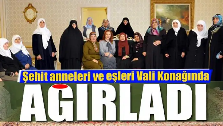 Şehit anneleri ve eşleri Vali Konağında ağırladı