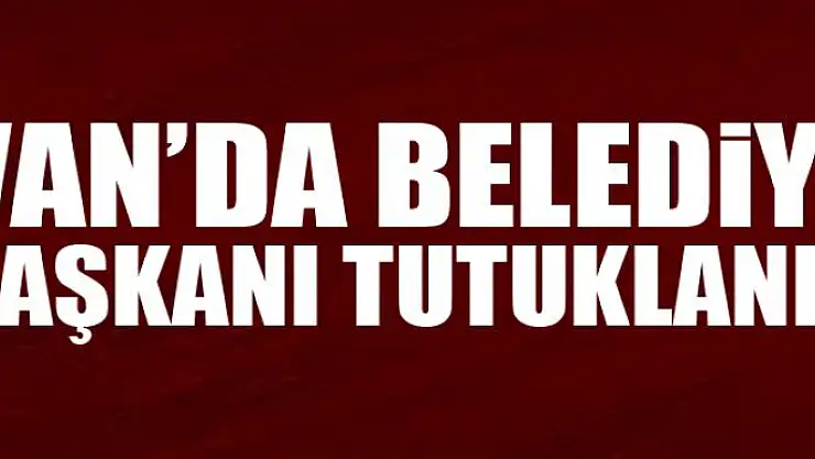 Van'da belediye başkanı tutuklandı