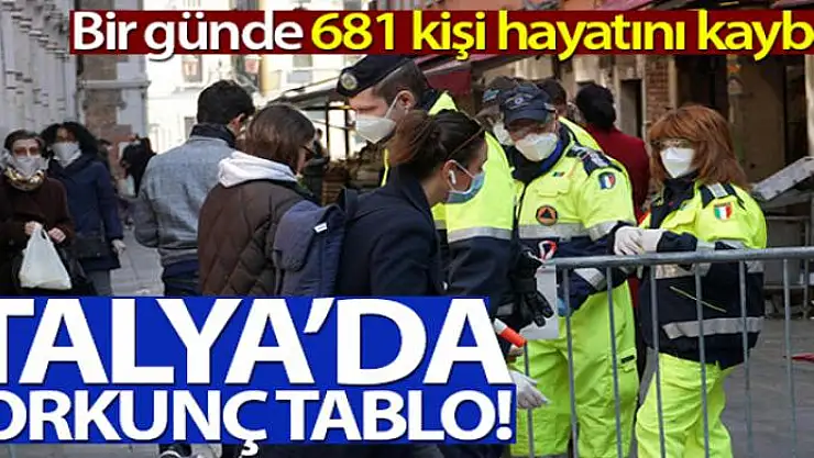 İtalya'da son 24 saatte 681 ölüm