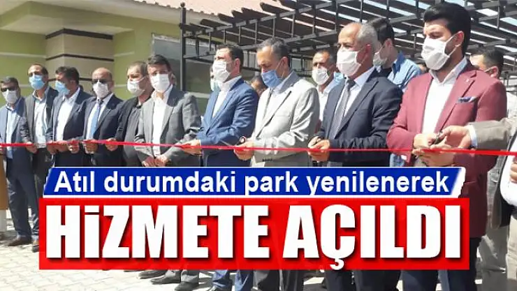 Atıl durumdaki park yenilenerek hizmete açıldı