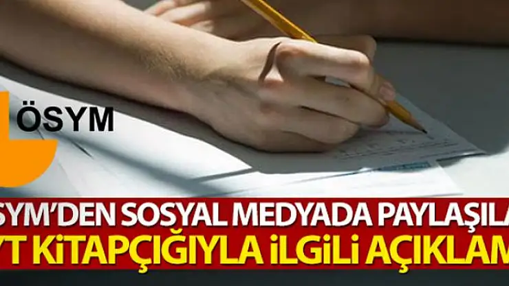 ÖSYM'den sosyal medyadaki paylaşımla ilgili açıklama