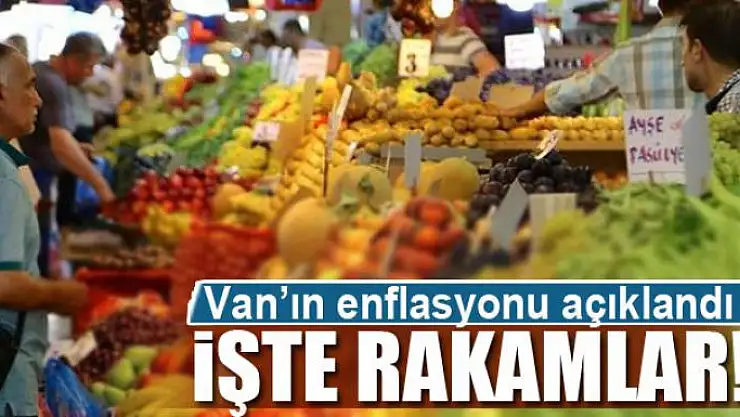 TÜİK, Van'ın ekim ayı enflasyonu açıkladı 