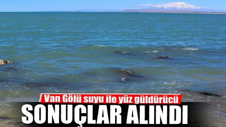 Van Gölü suyu ile yüz güldürücü sonuçlar alındı 