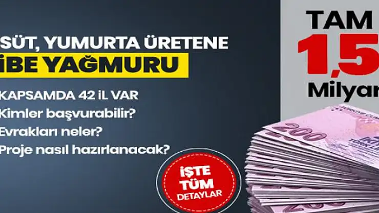 Çiftçiye 1.5 milyar TL