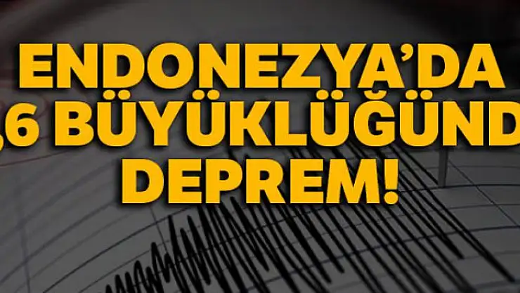 Endonezya'da 6,6 büyüklüğünde deprem