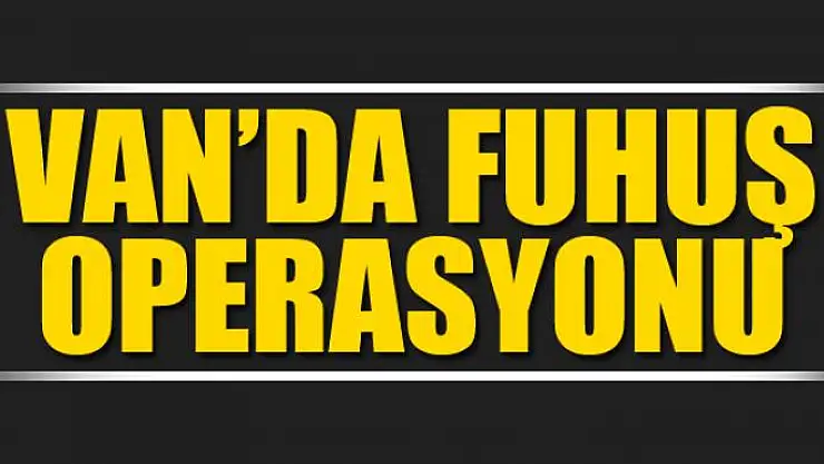 Van'da fuhuş operasyonu