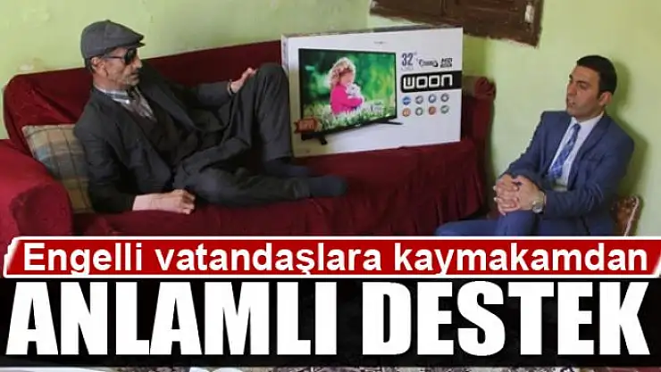 Engelli vatandaşlara kaymakamdan destek