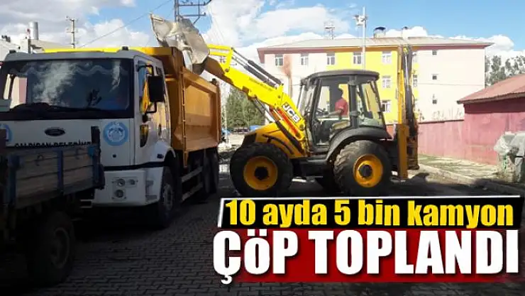 10 ayda 5 bin kamyon çöp toplandı 