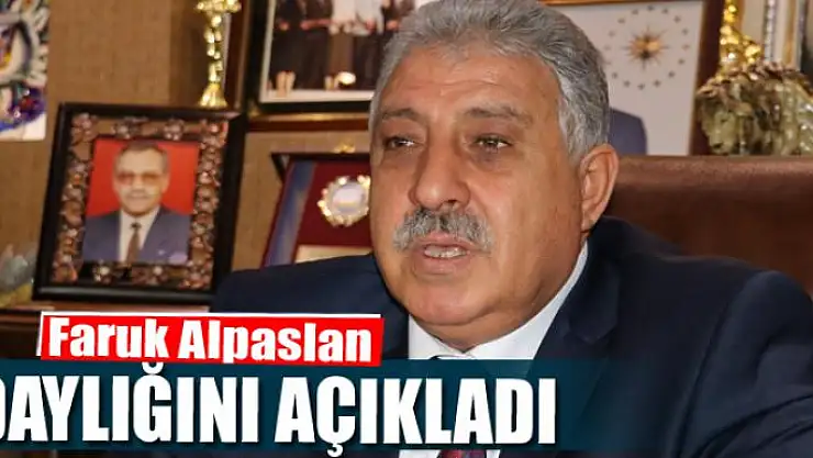 Faruk Alpaslan adaylığını açıkladı