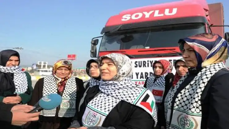 YARDIM TIR'I SURİYE'YE DOĞRU YOLA ÇIKTI