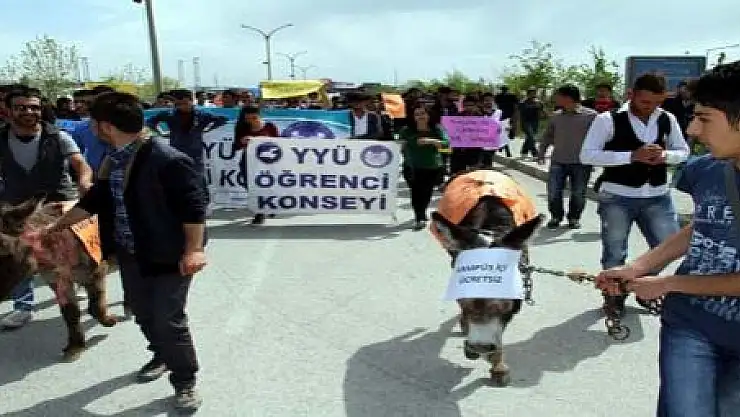 KİRALIK EŞEKLERLE ULAŞIM EYLEMİ